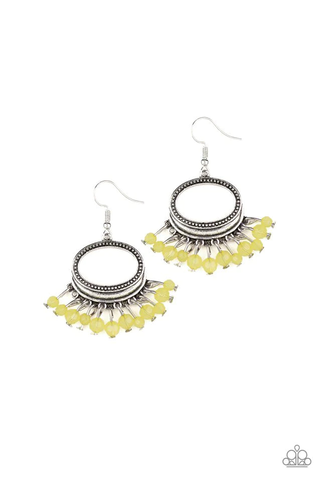 Paparazzi Earring ~ Happy Days - Yellow