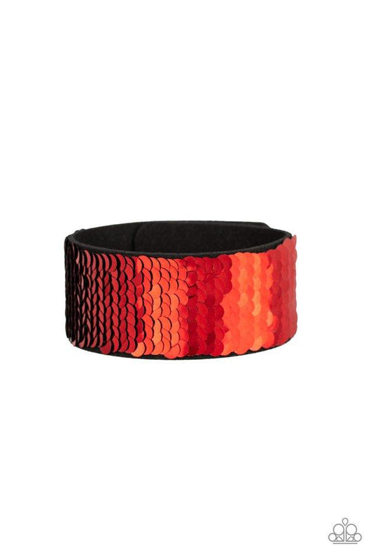 Pulsera Paparazzi ~ Sirena mazingly - Rojo