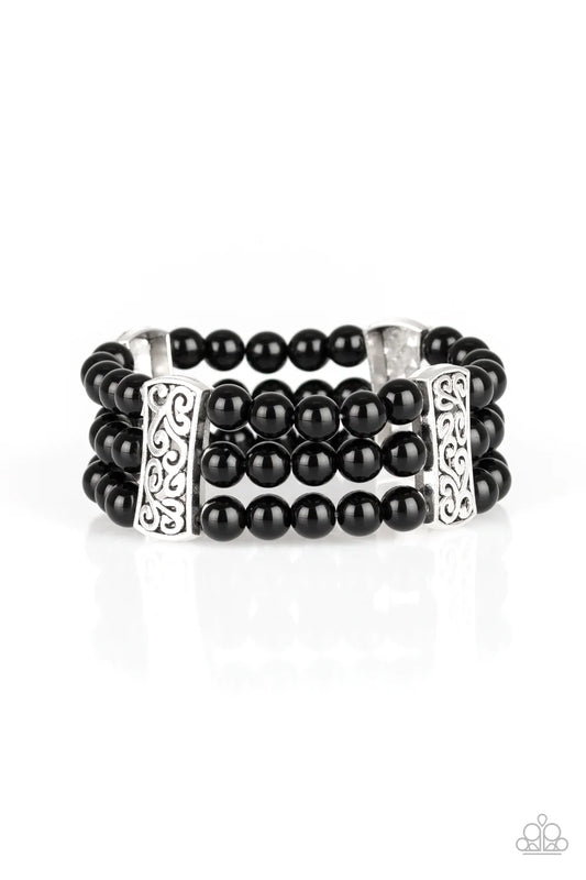 Pulsera Paparazzi ~ Ritzy Ritz - Negro