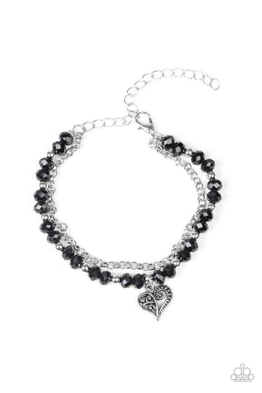 Pulsera Paparazzi ~ Romance raro - Negro