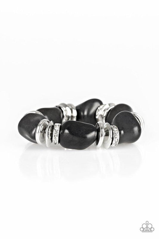 Paparazzi Bracelet ~ Stone Age Stunner - Black