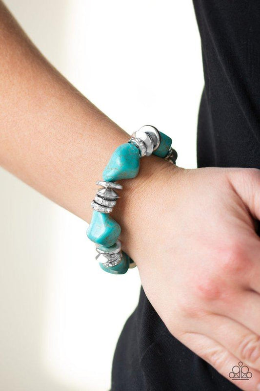 Paparazzi Bracelet ~ Stone Age Stunner - Blue