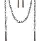 Paparazzi Necklace Blockbuster - SCARFed for Attention - Gunmetal