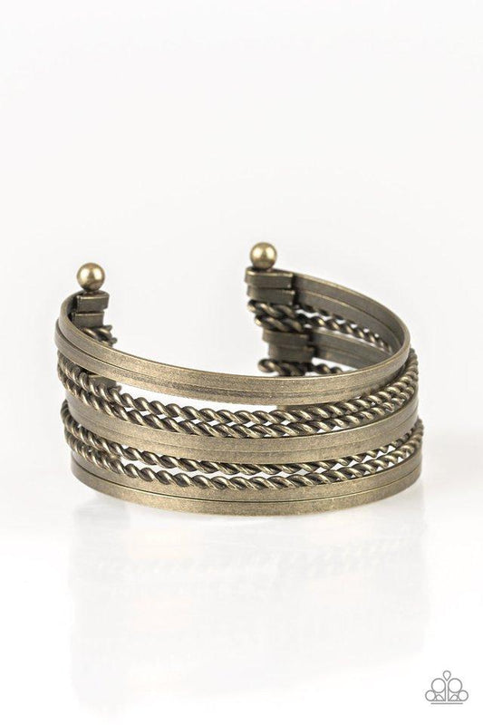 Paparazzi Bracelet ~ Perfectly Patterned - Brass