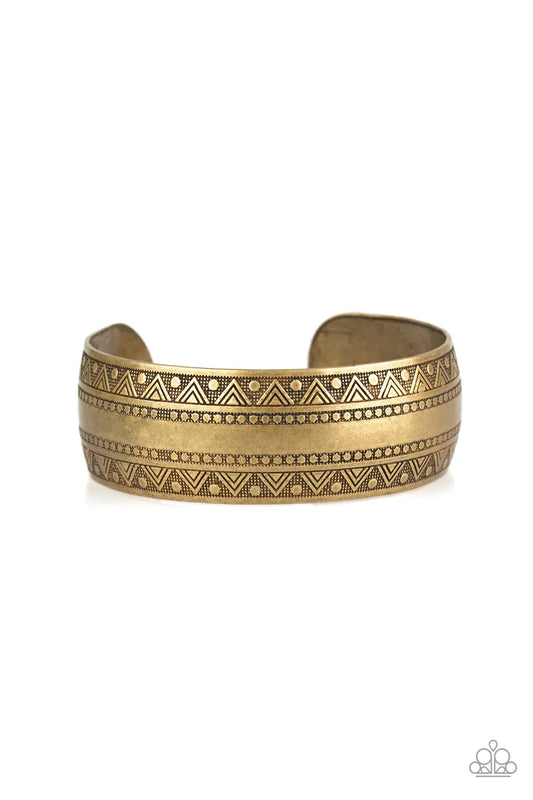 Paparazzi Bracelet ~ Desert Peaks - Brass