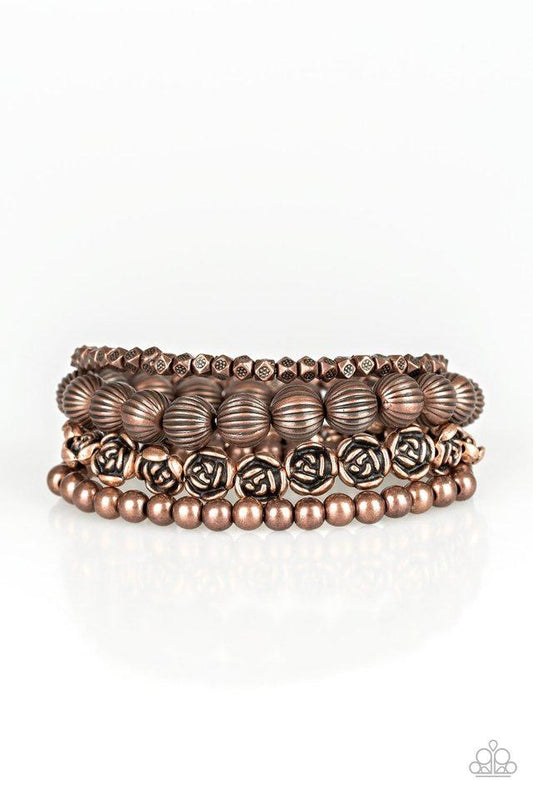 Paparazzi Bracelet ~ Rose Garden Gala - Copper