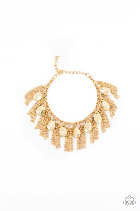 Pulsera Paparazzi ~ Brag Swag - Oro