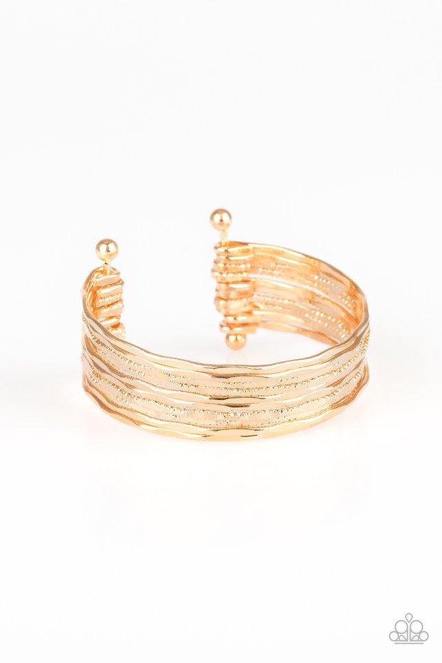 Paparazzi Bracelet ~ Sleek Shimmer - Gold
