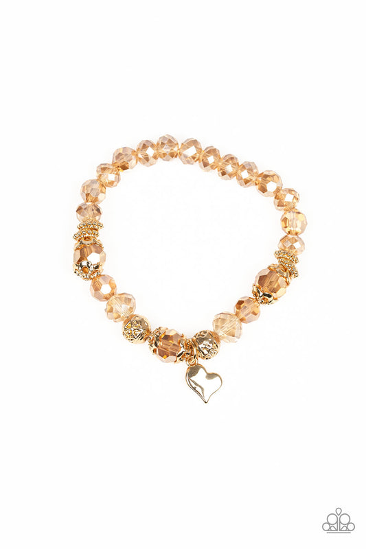 Paparazzi Bracelet ~ Right On The Romance - Gold