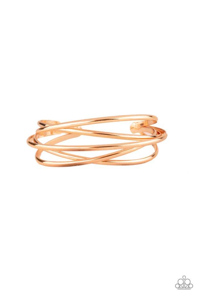 Pulsera Paparazzi ~ Diosa modesta - Oro rosa