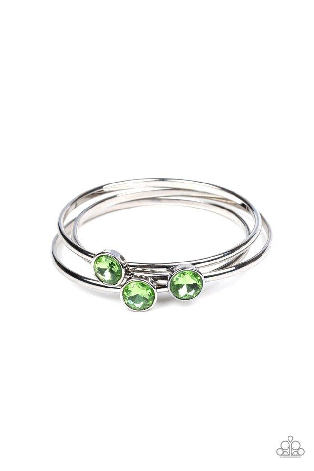 Pulsera Paparazzi ~ Sé todo lo que puedas BEDAZZLE - Verde