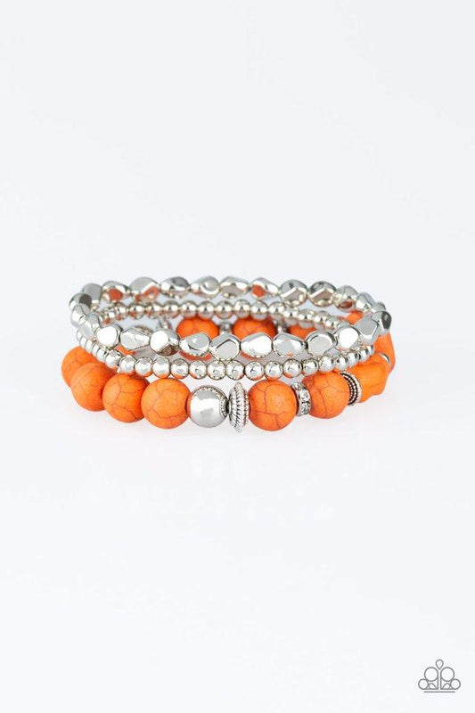 Paparazzi Bracelet ~ Rural Restoration - Orange