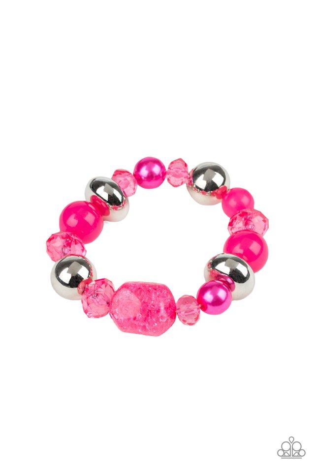 Pulsera Paparazzi ~ Ice Ice-Breaker - Rosa