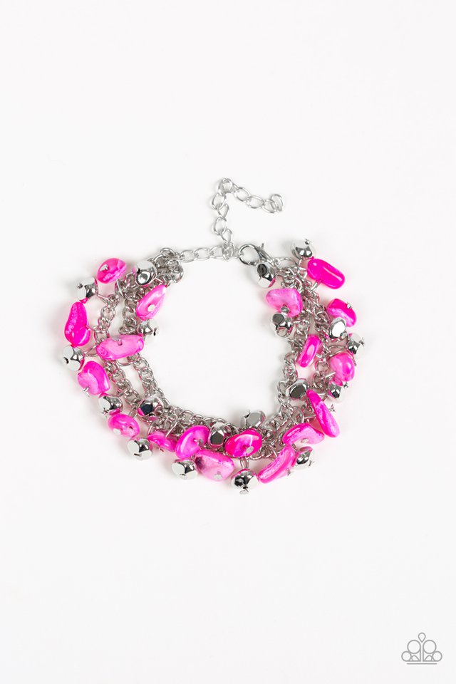 Paparazzi Bracelet ~ Plentiful Pebbles - Pink