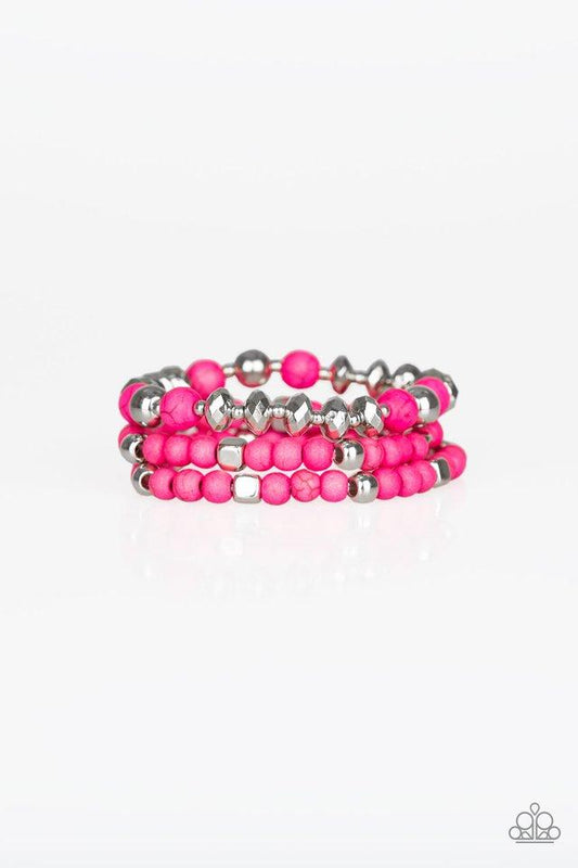 Paparazzi Bracelet ~ Mountain Artist - Pink