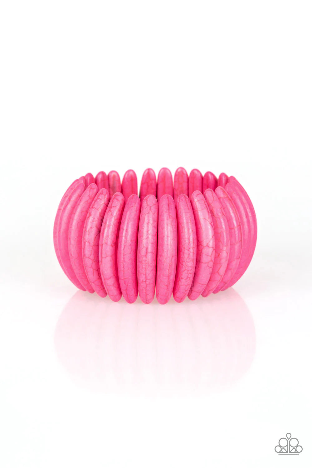 Pulsera Paparazzi ~ Naturally Nomad - Rosa