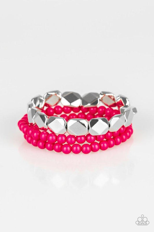 Pulsera Paparazzi ~ Sabor Fiesta - Rosa