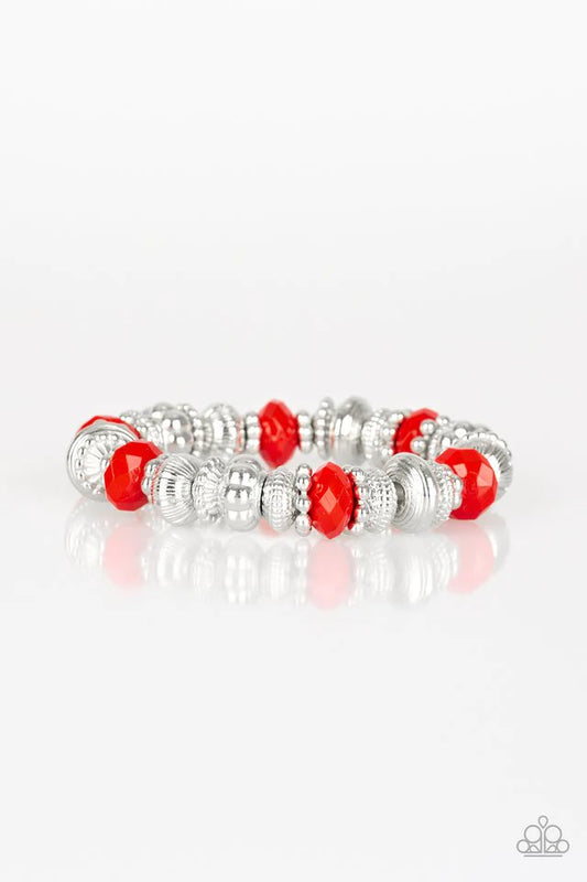 Paparazzi Bracelet ~ Live Life To The COLOR-fullest - Red