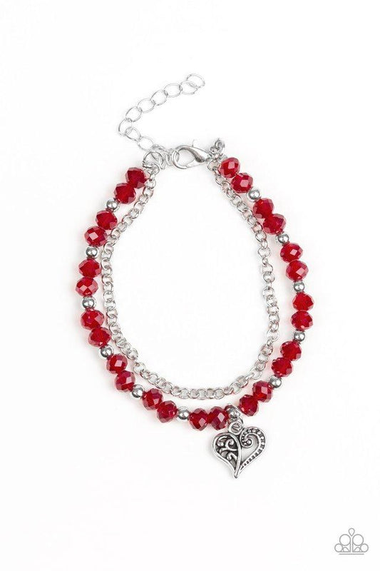 Pulsera Paparazzi ~ Romance raro - Rojo