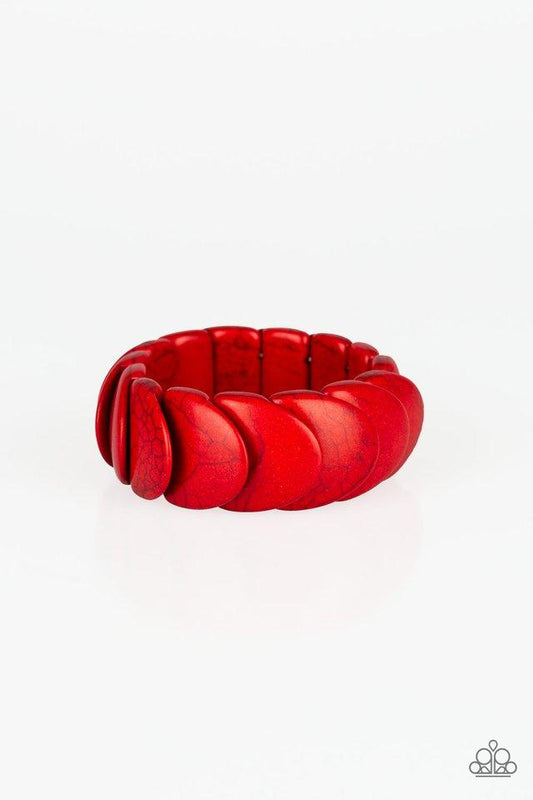 Pulsera Paparazzi ~ Nomadic Nature - Rojo