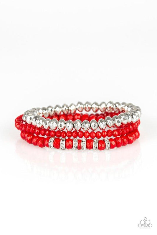 Pulsera Paparazzi ~ Ídolo ideal - Rojo