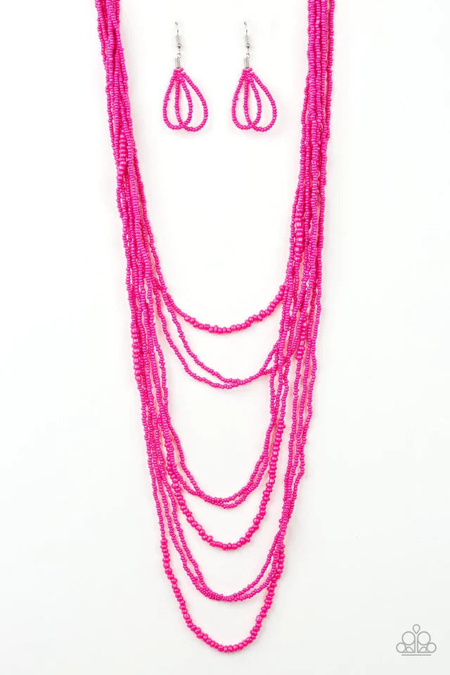 Paparazzi Necklace ~ Totally Tonga - Pink