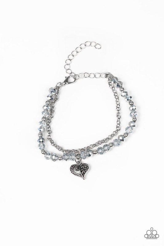 Pulsera Paparazzi ~ Romance poco común - Plata