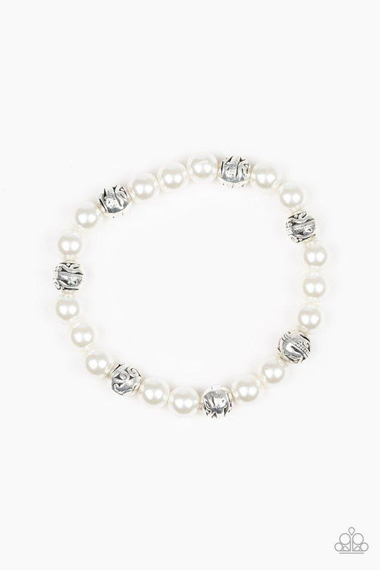 Paparazzi Bracelet ~ Poised For Perfection - White