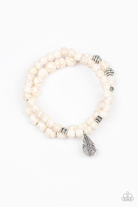 Paparazzi Bracelet ~ Desert Dove - White