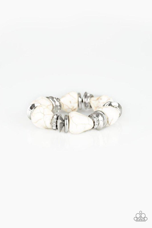 Paparazzi Bracelet ~ Stone Age Stunner - White