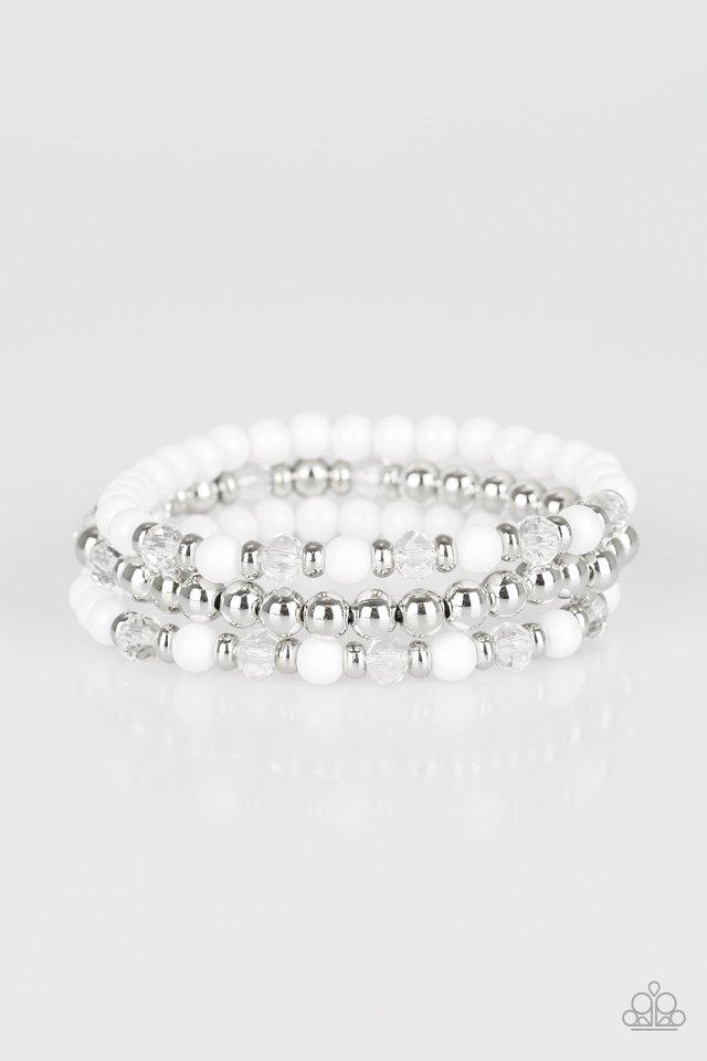 Pulsera Paparazzi ~ Irresistiblemente Irresistible - Blanco