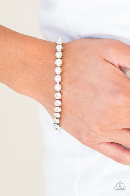 Out Like A SOCIALITE - White - Paparazzi Bracelet Image