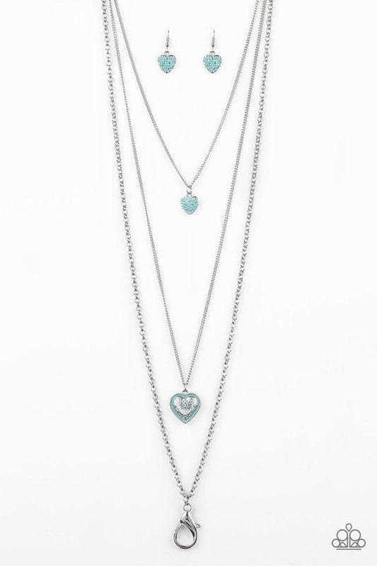 Paparazzi Necklace ~ Heart Song - Green