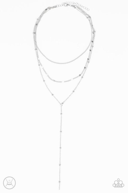 Paparazzi Necklace ~ Think Like A Minimalist - Silver