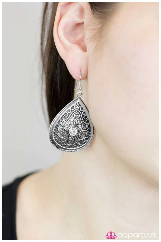 Paparazzi Earring ~ What Are You Waiting For? - White
