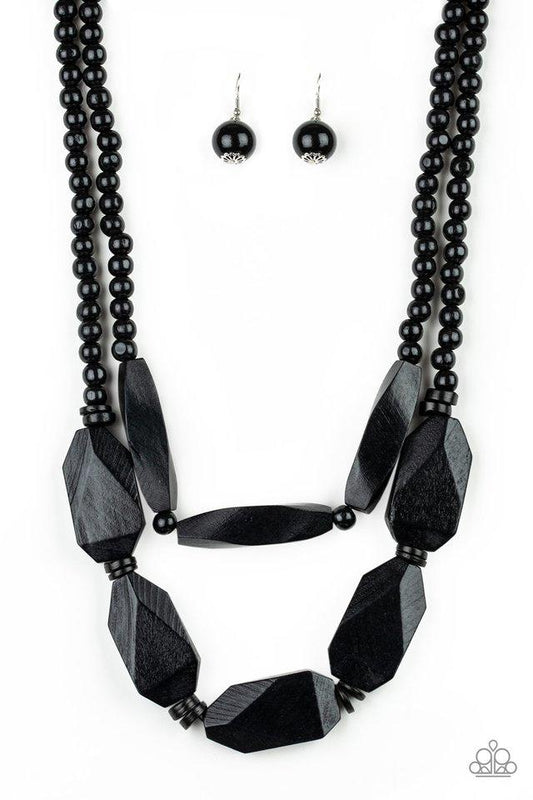 Collar Paparazzi ~ Ola de calor tropical - Negro