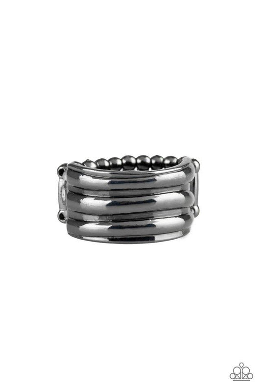 Paparazzi Ring ~ Rough Around The Edges - Black