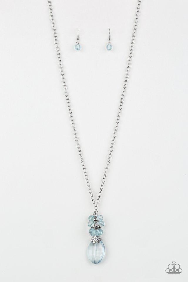 Paparazzi Necklace ~ Crystal Cascade - Blue