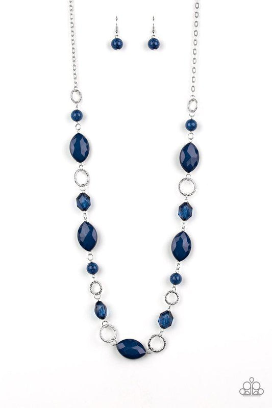 Paparazzi Necklace ~ Shimmer Simmer - Blue