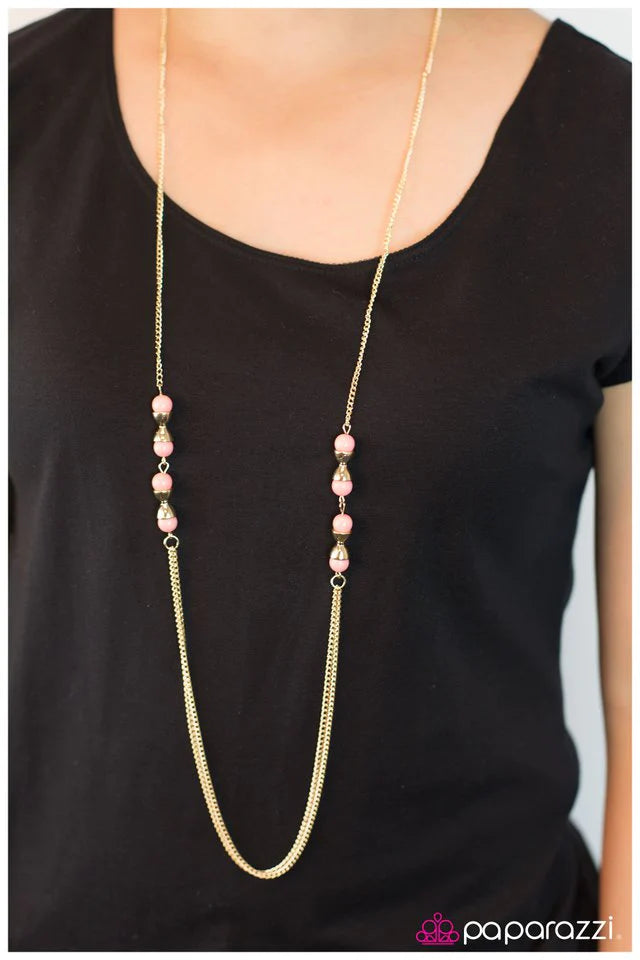 Paparazzi Necklace ~ The Way You Look Tonight - Pink