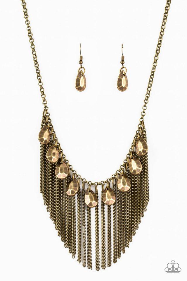 Paparazzi Necklace ~ Bragging Rights - Brass