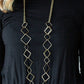Backed Into A Corner - Brass - Paparazzi Necklace Image