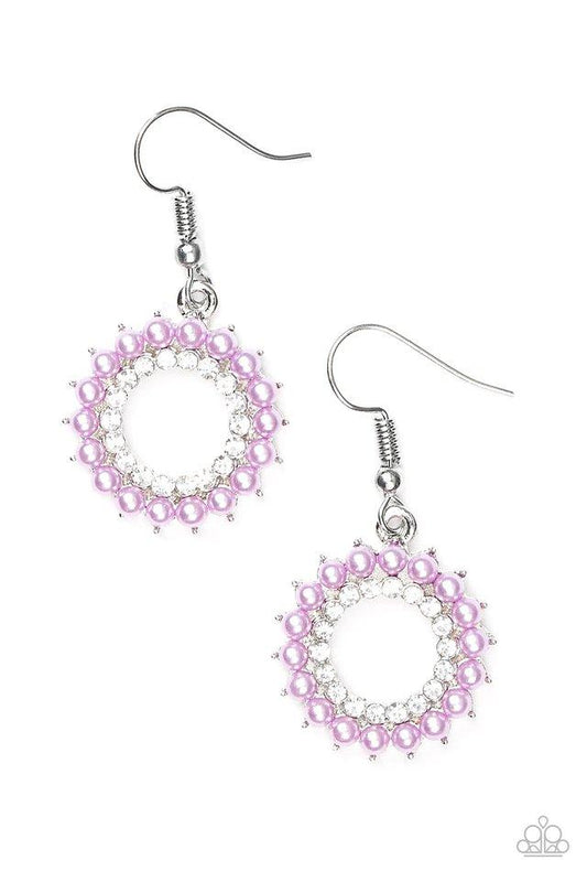 Paparazzi Earring ~ A Proper Lady - Purple