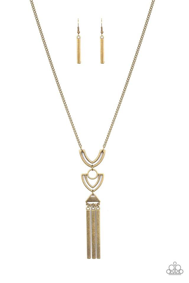 Paparazzi Necklace ~ Confidently Cleopatra - Brass