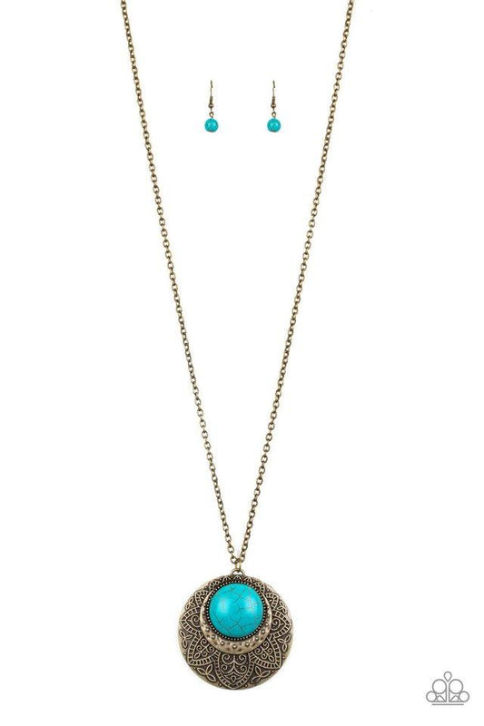 Paparazzi Necklace ~ Medallion Meadow - Brass