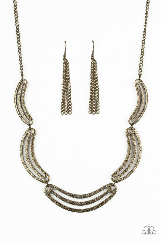 Palm Springs Pharaoh - Brass - Paparazzi Necklace Image