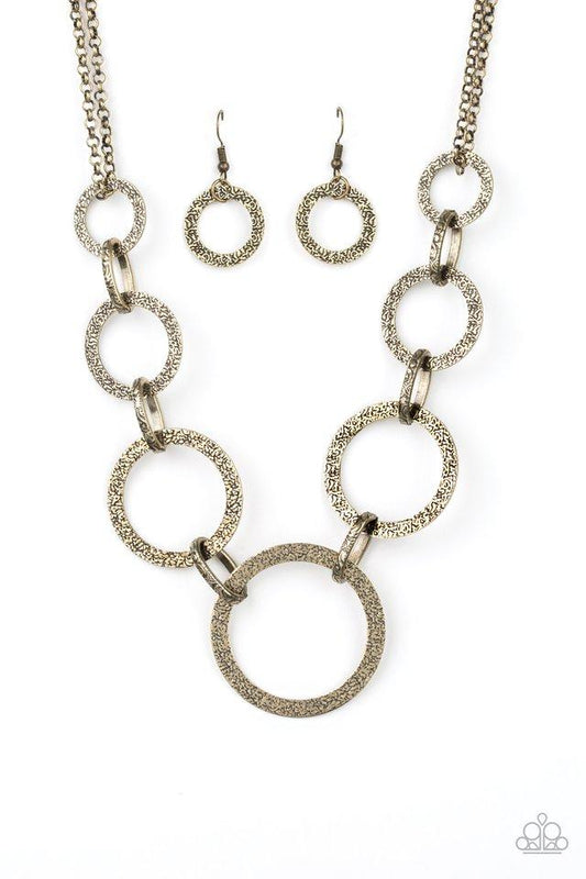 Paparazzi Necklace ~ City Circus - Brass