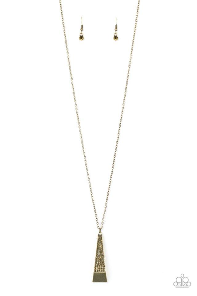 Paparazzi Necklace ~ Prized Pendulum - Brass