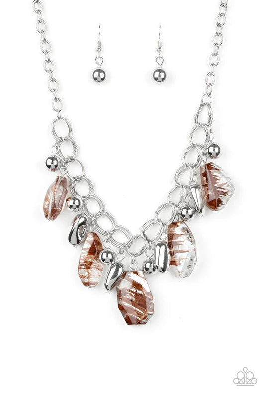 Paparazzi Necklace ~ Chroma Drama - Brown