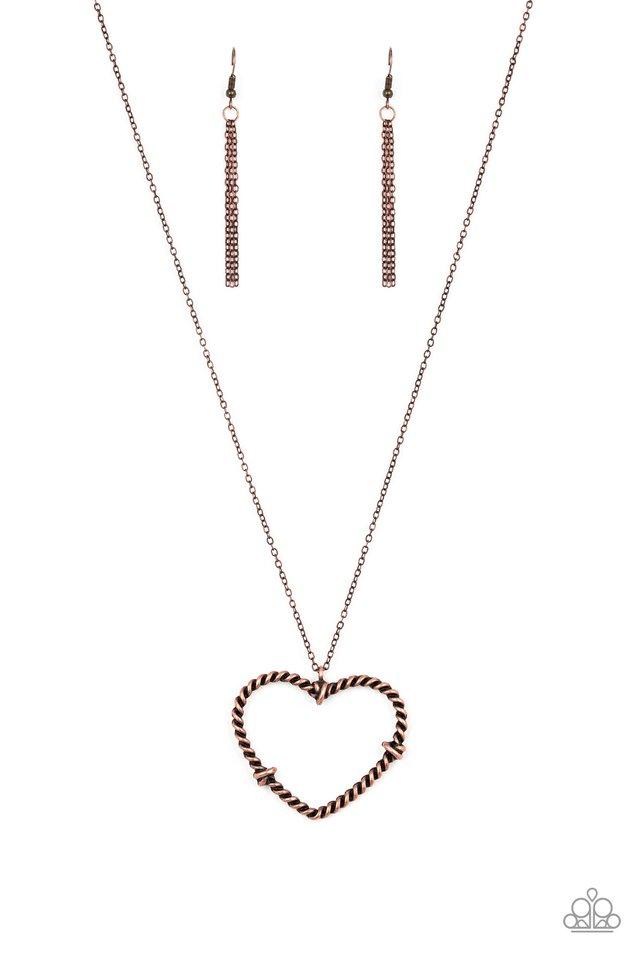 Paparazzi Necklace ~ Straight From The Heart - Copper